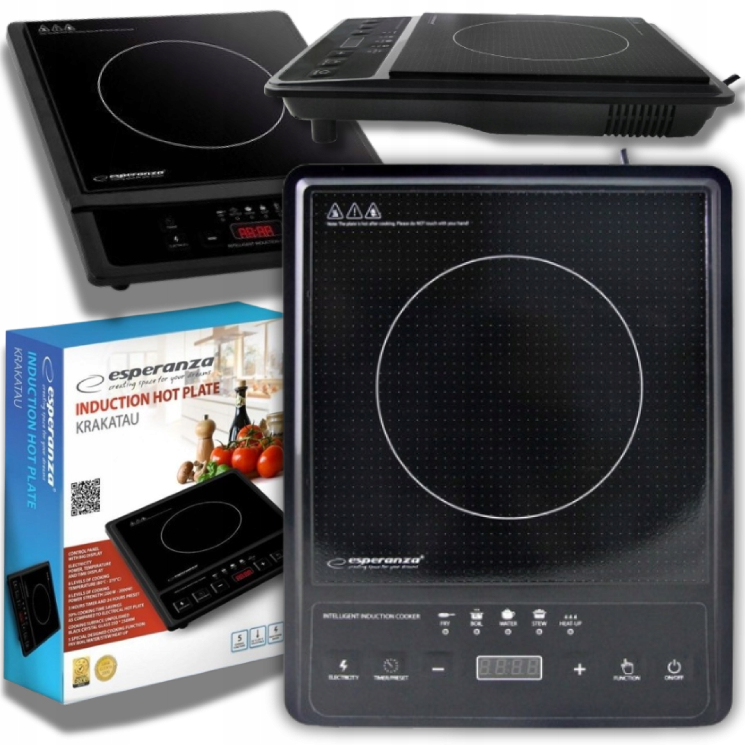 Kuchenka Indukcyjna Przenośna Jednopalnikowa Płyta Grzewcza Indukcja Mocna