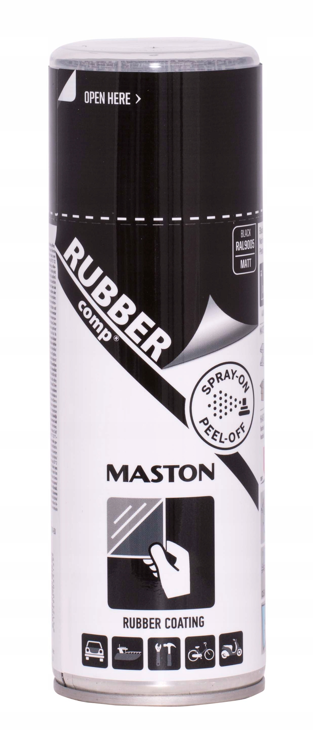 MASTON RUBBER COMP РЕЗИНОВЫЙ СПРЕЙ МАТОВЫЙ ЧЕРНЫЙ 400 МЛ