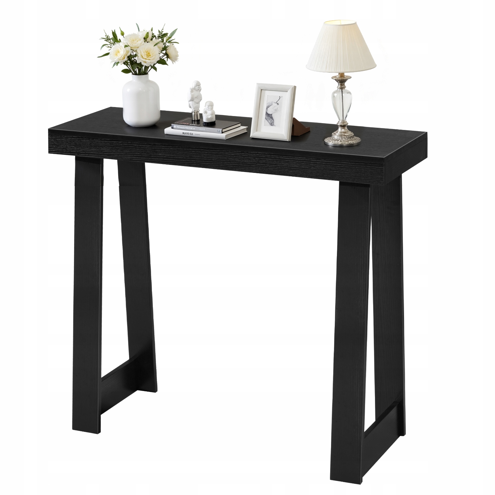 Vevor Konzolový Stolík 91.5X30.5X81 CM Čierny, Silný, Úzky Vstupný Stolík