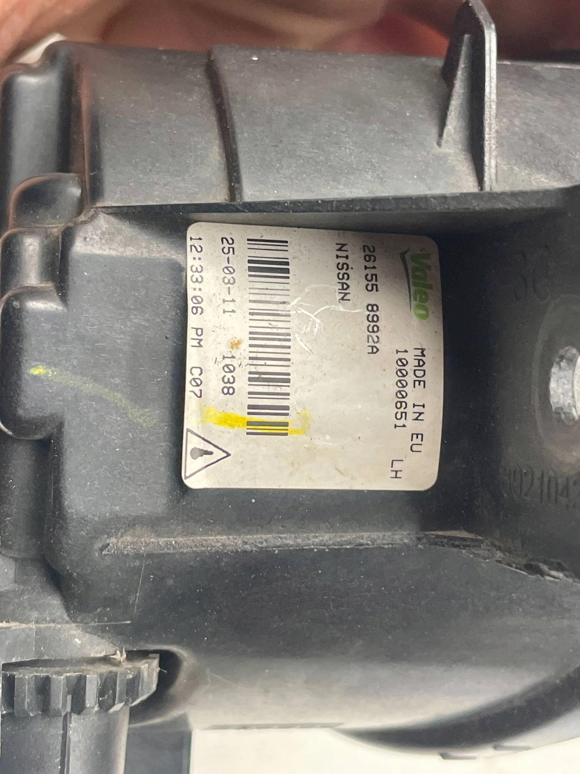 NISSAN QASHQAI fog light left front 261558992A !J