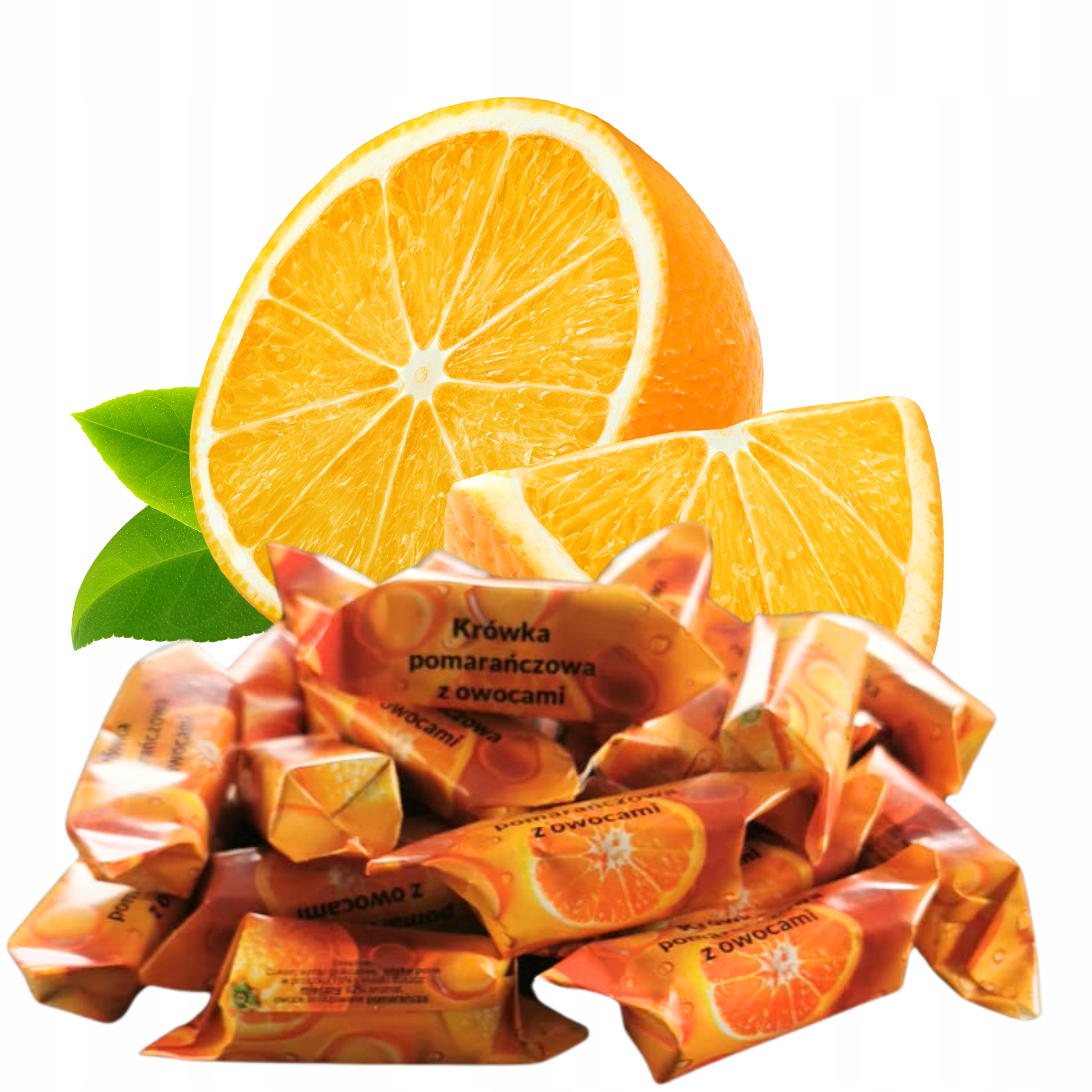 Levně Bonbóny Krówki Příchuť Pomeranč S Ovocem 1000 G Přírodní Tradiční Místní Bidziny