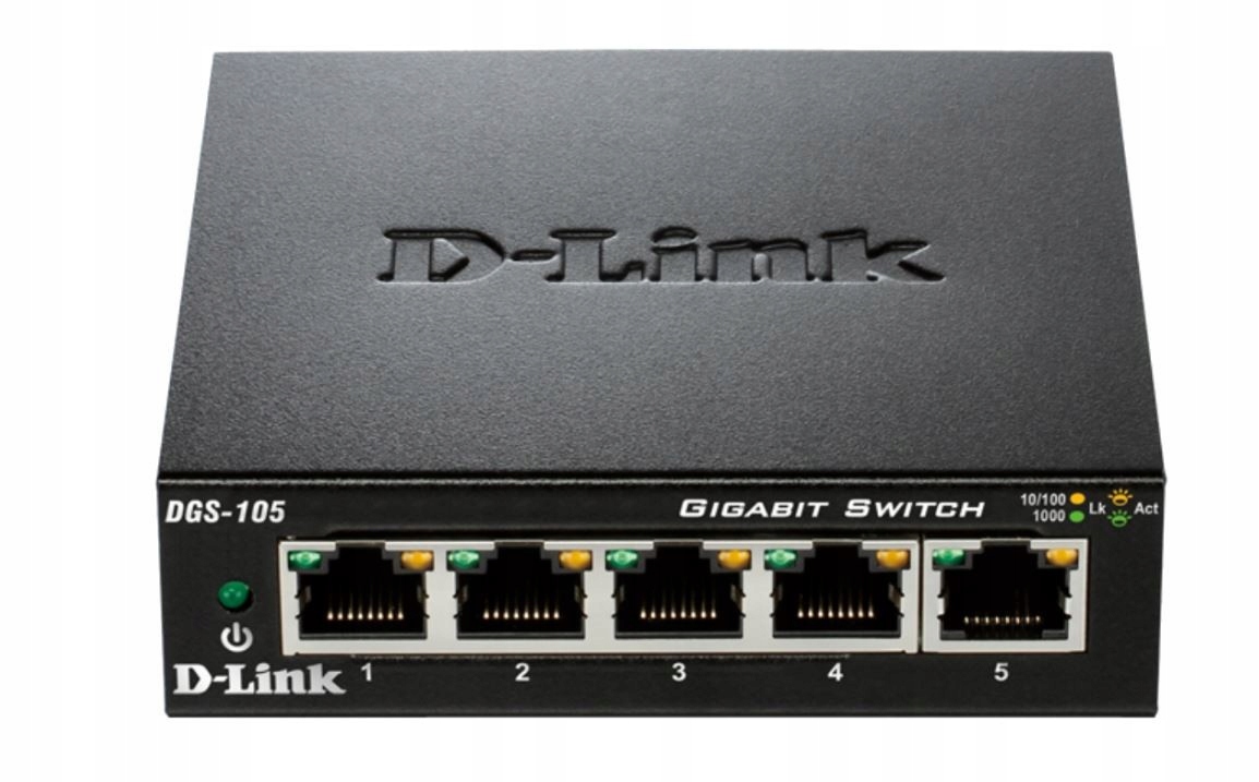 D-link Przełącznik DGS-105 5-portowy 10/100/1000