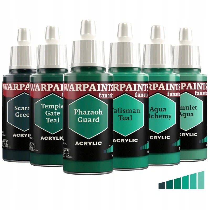 Flexible Triad: Teals, Warpaints Fanatic, The Army Painter, 6 x 18ml