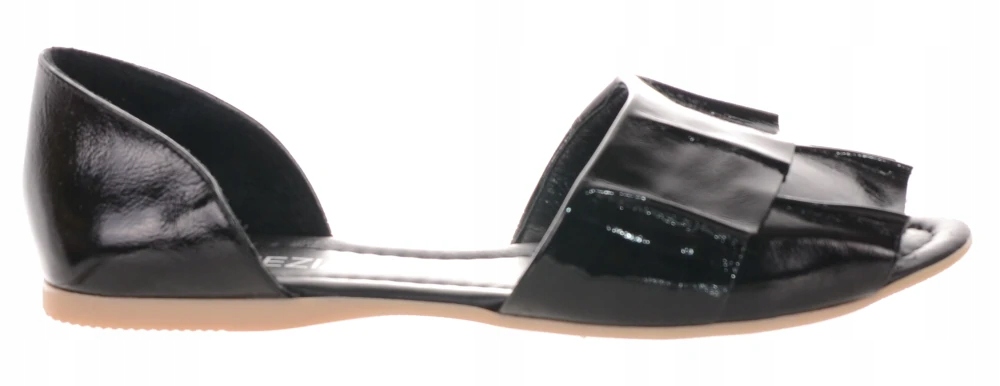 Venezia dámské černé ploché sandály z přírodní kůže 40