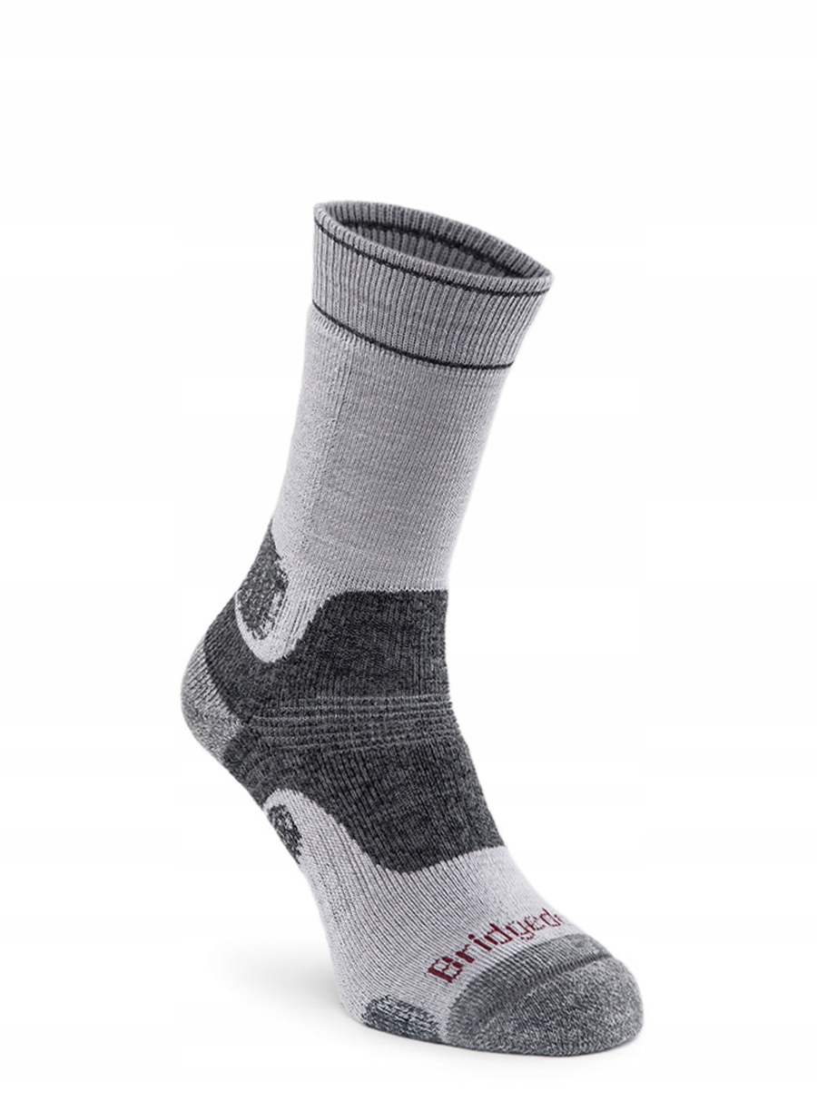 Turistické Ponožky Bridgedale Hike Mid Merino P Boot stříbrnošedé 35-37