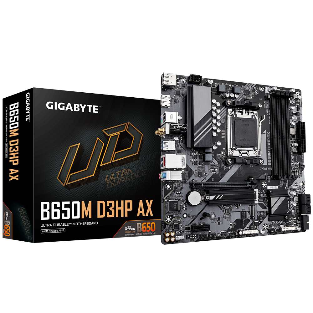 Gigabyte Mb Sc AM5 B650M D3HP Ax, Amd B650, 4xDDR5, 2xDP, 1xHDMI, …