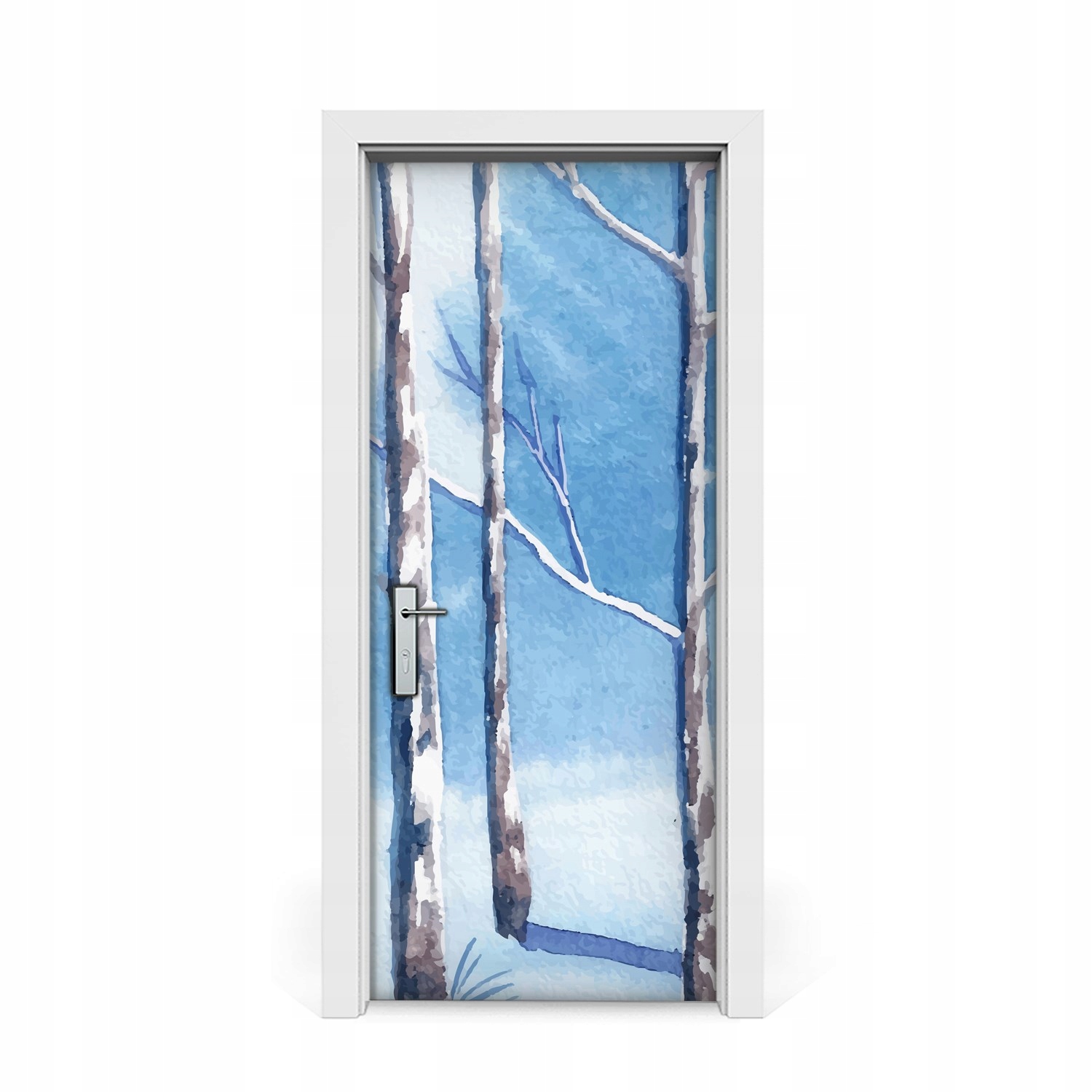 

Naklejka na drzwi okleina Zimowy las 85x205