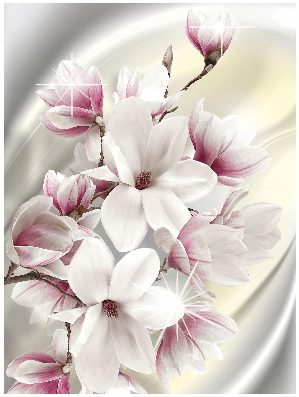 3D Fototapeta do ložnice Magnolie květiny 184x254