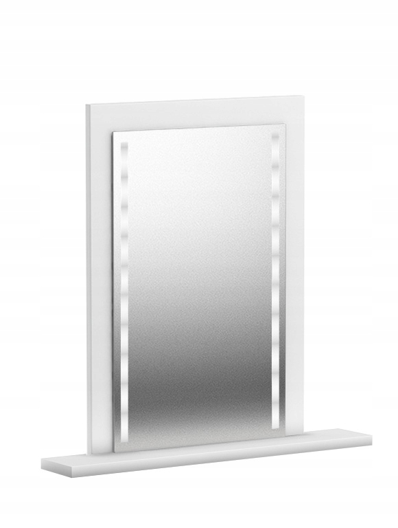 TOALETKA V BIAŁA KOSMETYCZNA Z OŚWIETLENIEM LED Materiał płyta laminowana