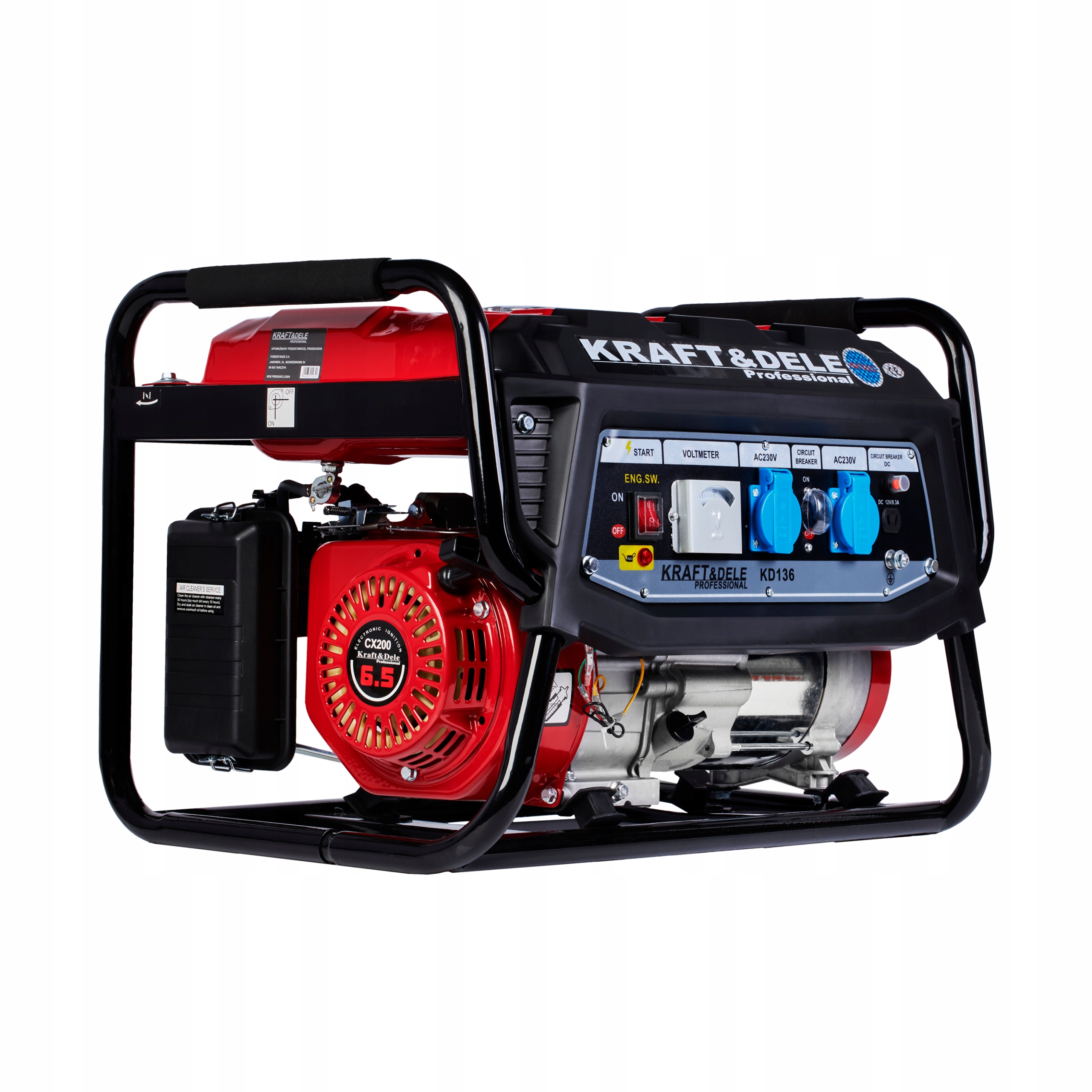 AGREGAT PRĄDOTWÓRCZY JEDNOFAZOWY PRZENOŚNY 4-SUWOWY BENZYNA 3000W + OLEJ Silnik 4-suwowy