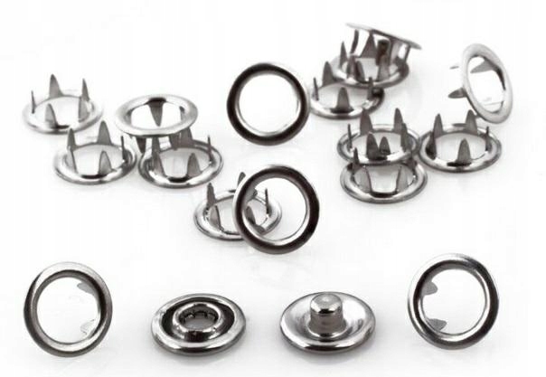 Cvoky druky kovové 9,5mm/200ks stříbrné S95N121