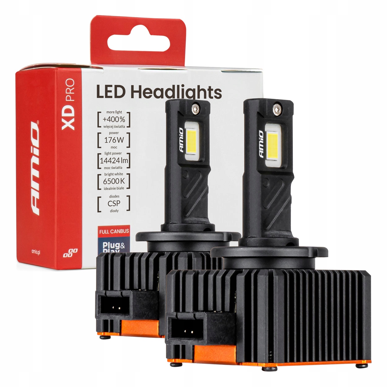 Led žiarovky D8S pre xenón Full Canbus 6500K AMiO XD Pro