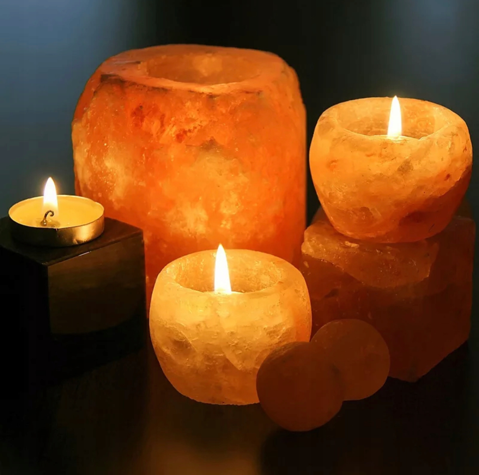 ŚWIECZNIK SOLNY LAMPA JONIZATOR TEALIGHT 1,2 kg Długość/wysokość 8 cm