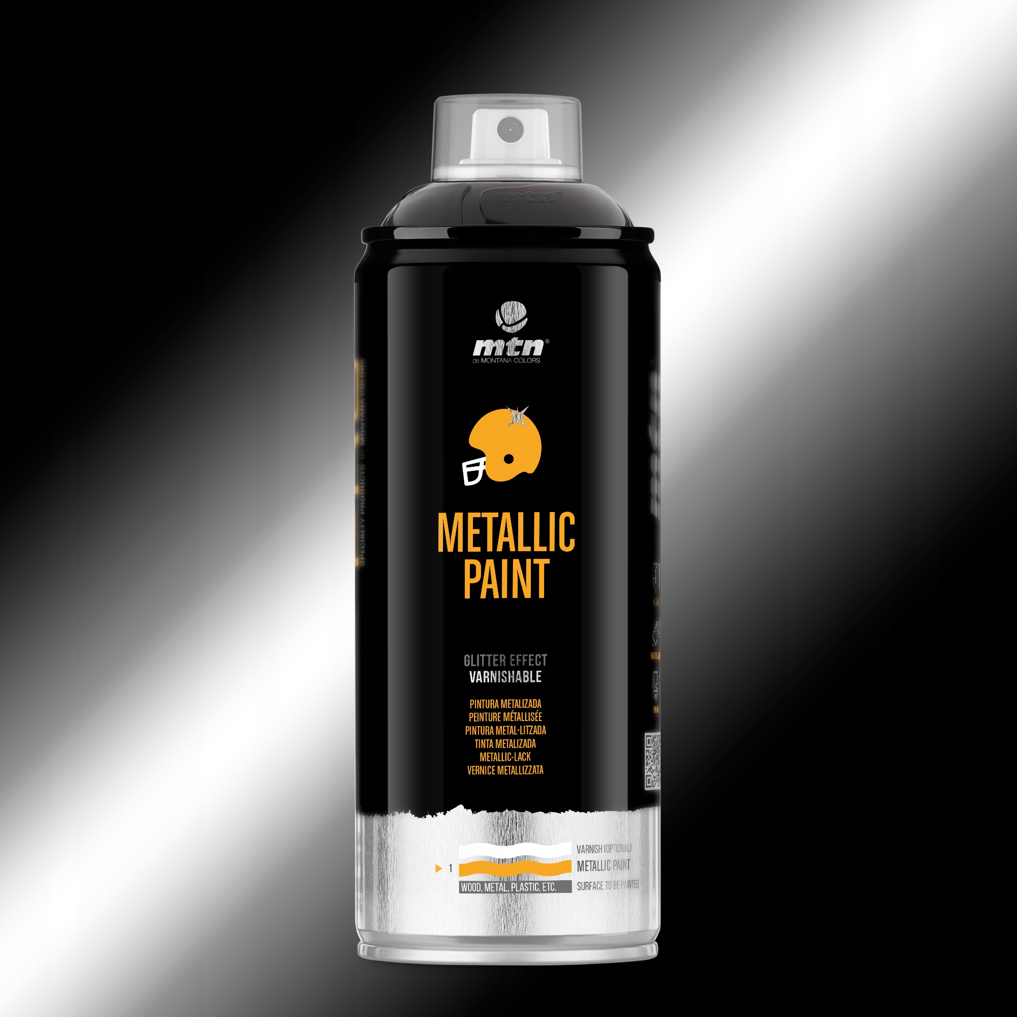 

Farba Mtn Pro Metalik Spray 400 ML Czarny R-9011