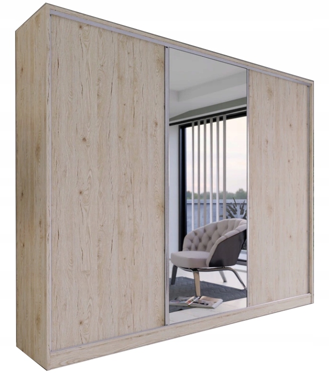 

Szafa 250 Lili sonoma przesuwna lustro półki