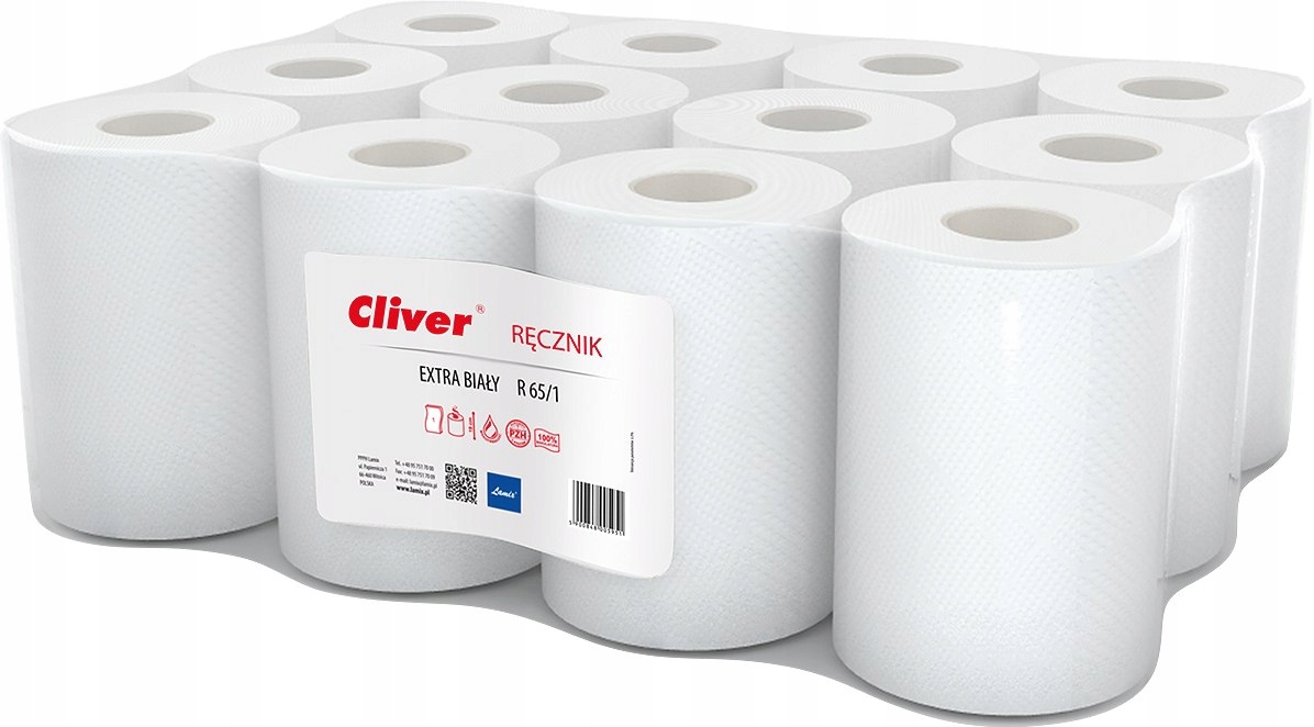 Papírový ručník Cliver Extra Bílý R65/1 12 ks