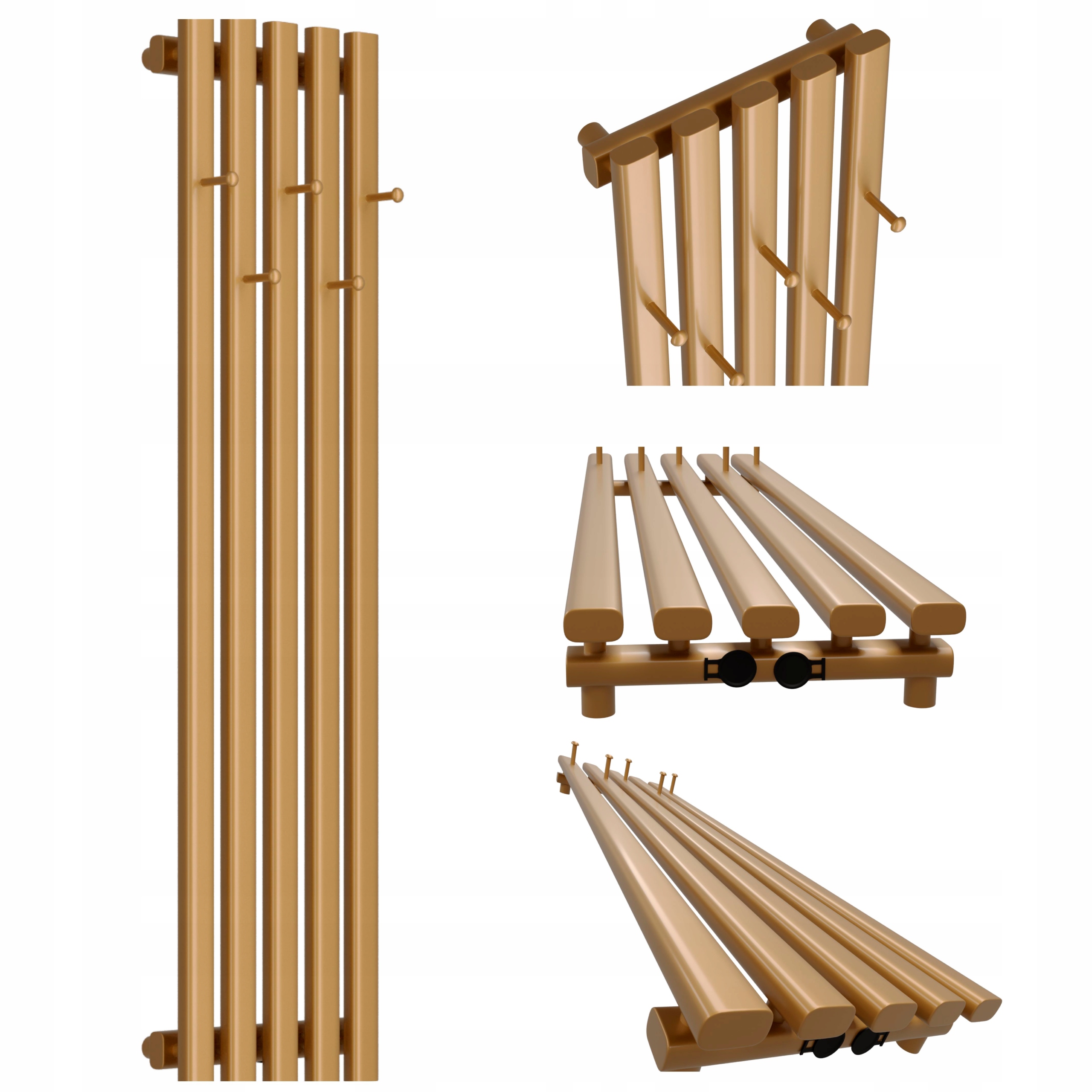 Dekorativní radiátor HORYZONT5 Hook 160x37 antik tmavý