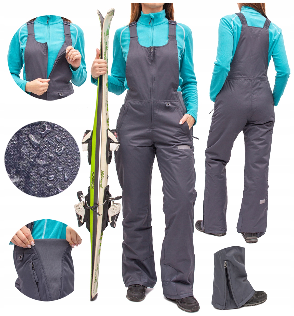 Spodnie Narciarskie damskie ocieplane wodoodporne Firi 4XL 48/33