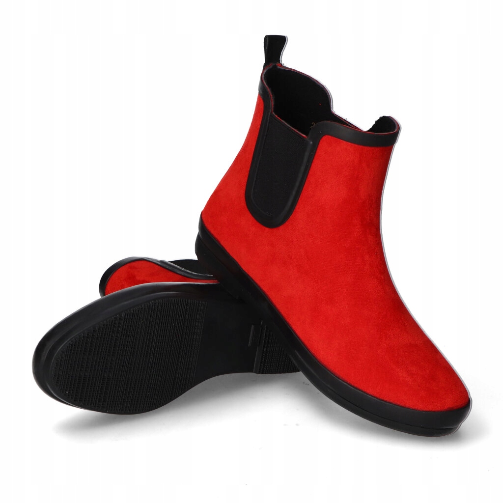 Kalosze Potocki 23-36063RD Czerwone Kolor czerwony