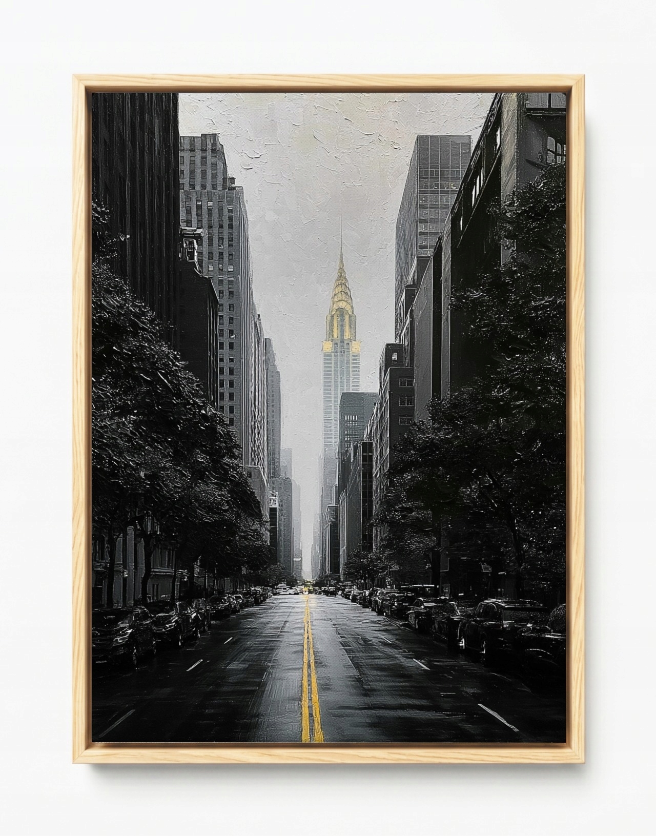 Obraz Rama American Box Mesto New York Manhattan Chrysler Ulica 60x80