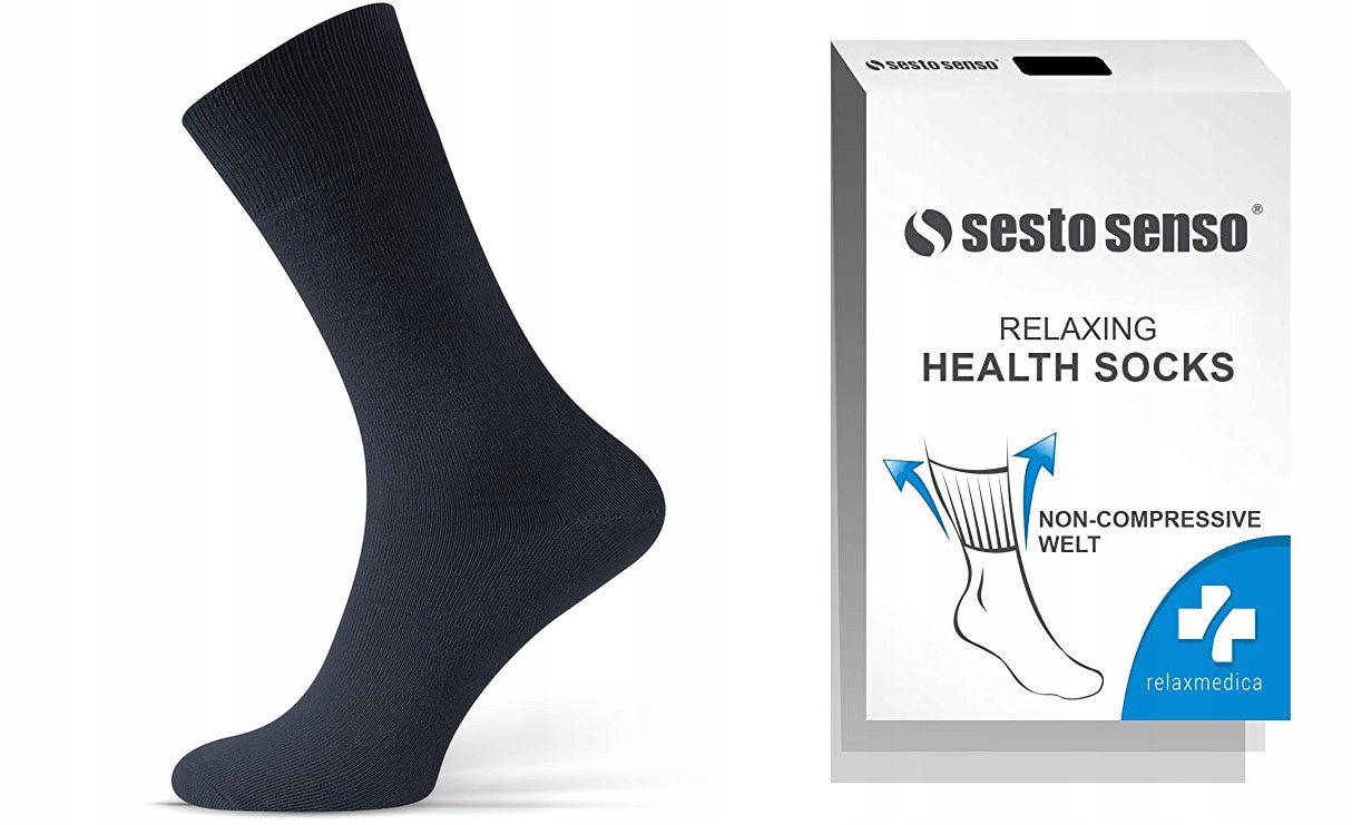 

Skarpety Męskie Zdrowotne Bezuciskowe [41-43] graf