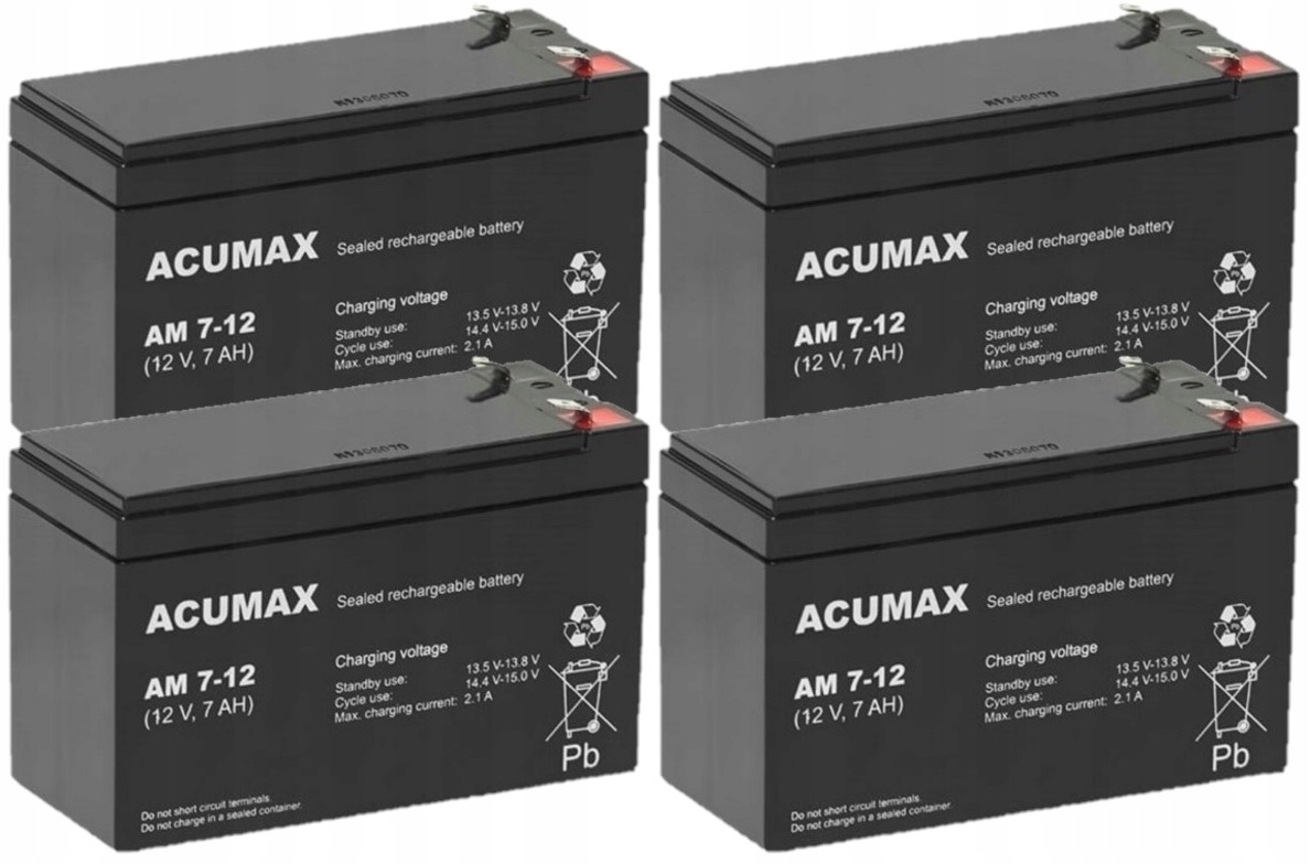 TBC30 BATERIE ZESTAW AKUMULATORÓW DO UPS APC EATON POWERWALKER 4x AM 7-12