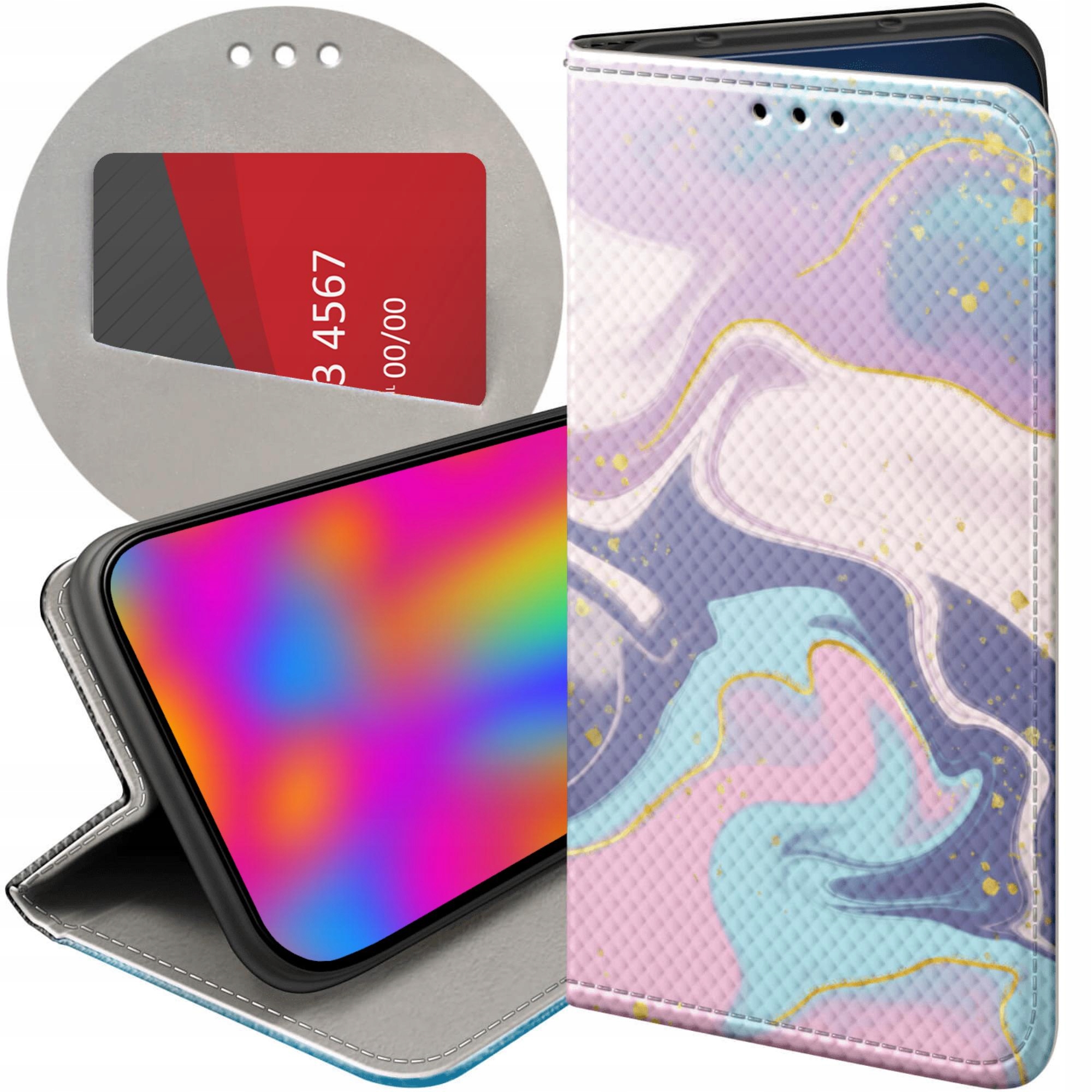 Etui Z Klapką Do Huawei P8 P9 Lite 2017 Pastele Ilustracja