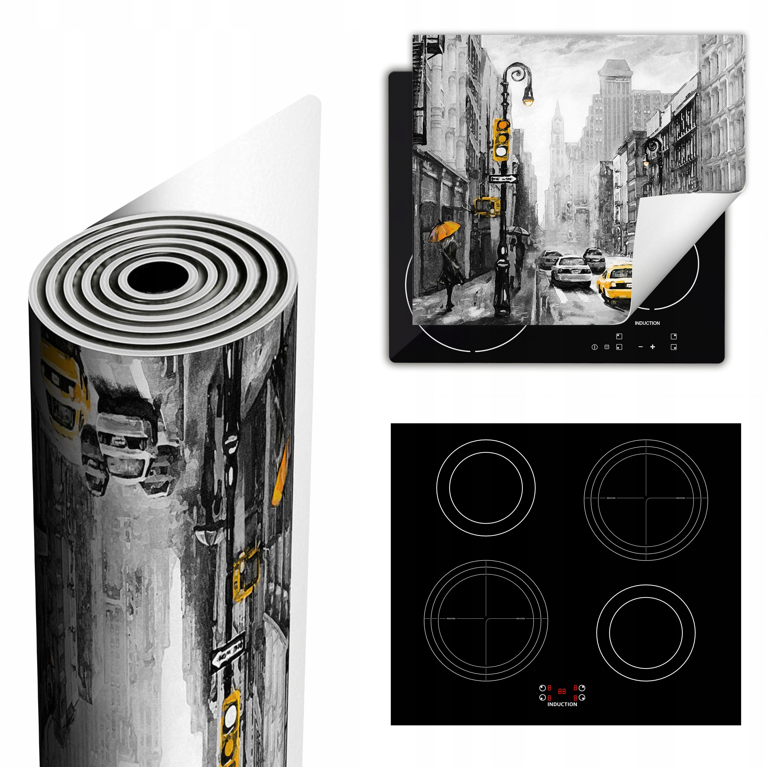 Ochranná Podložka Na Sporák Má Více Místa 60x52 šedá New York