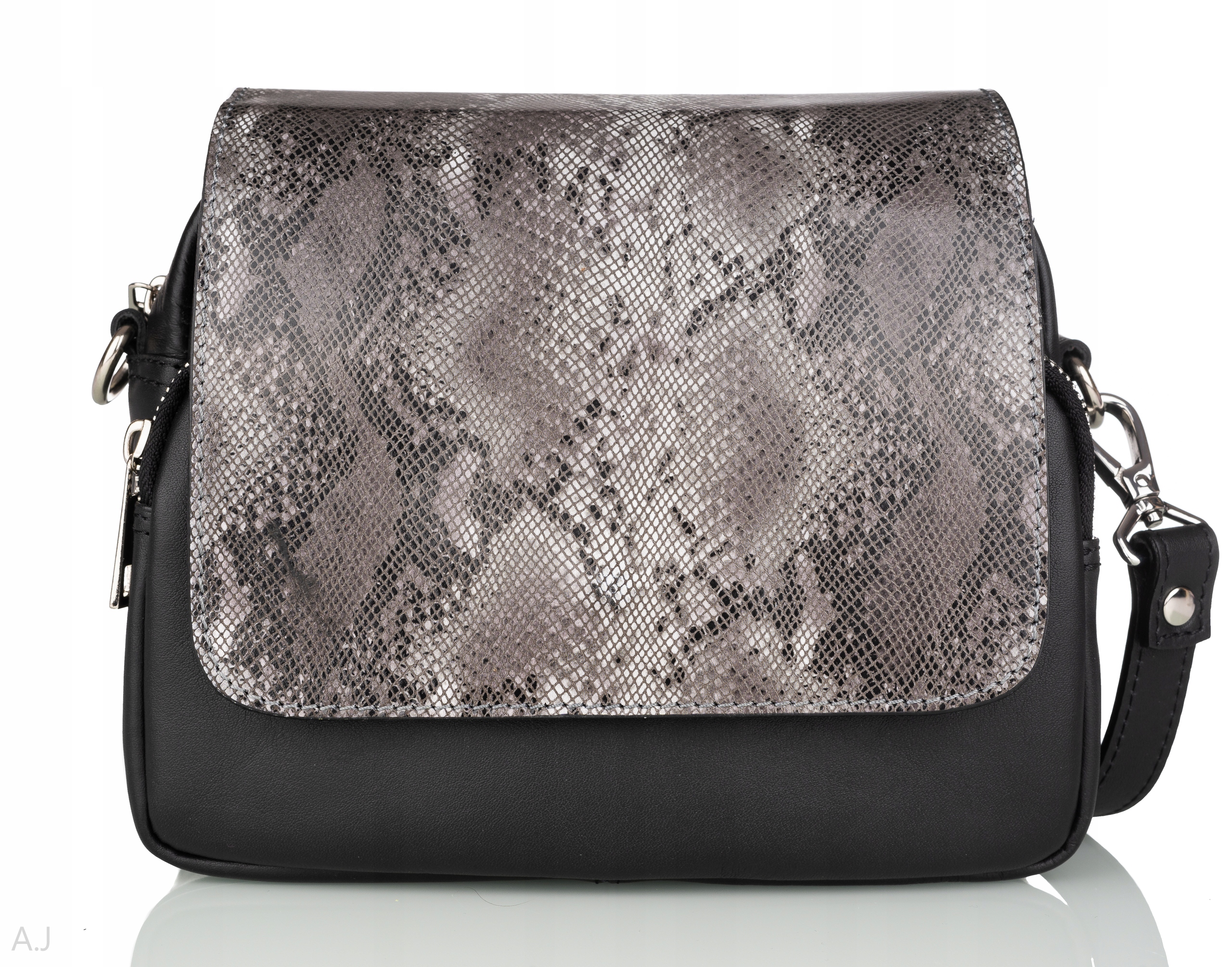 Dámská kožená kabelka přes rameno crossbody z polské přírodní kůže