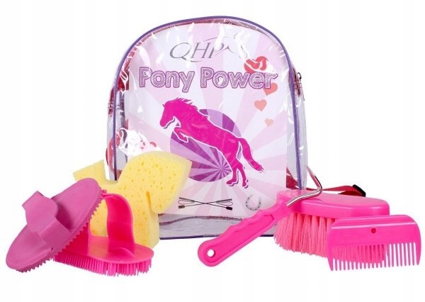Qhp zestaw do czyszczenia Pony Power fuksja