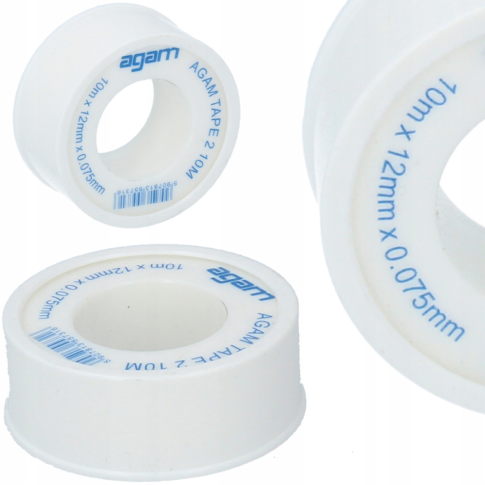 

Taśma teflonowa gwintów 12 mm x 10m x 0,075mm