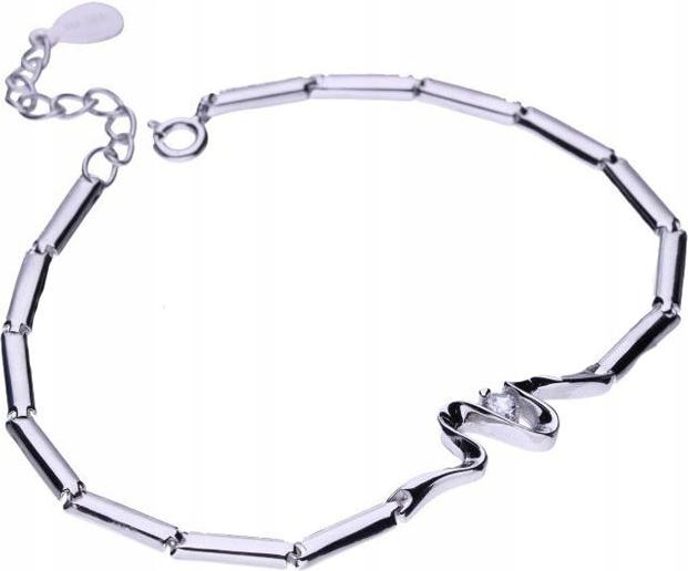 Stříbrný náramek 925 s bílými zirkony 4,09g s módními přívěsky