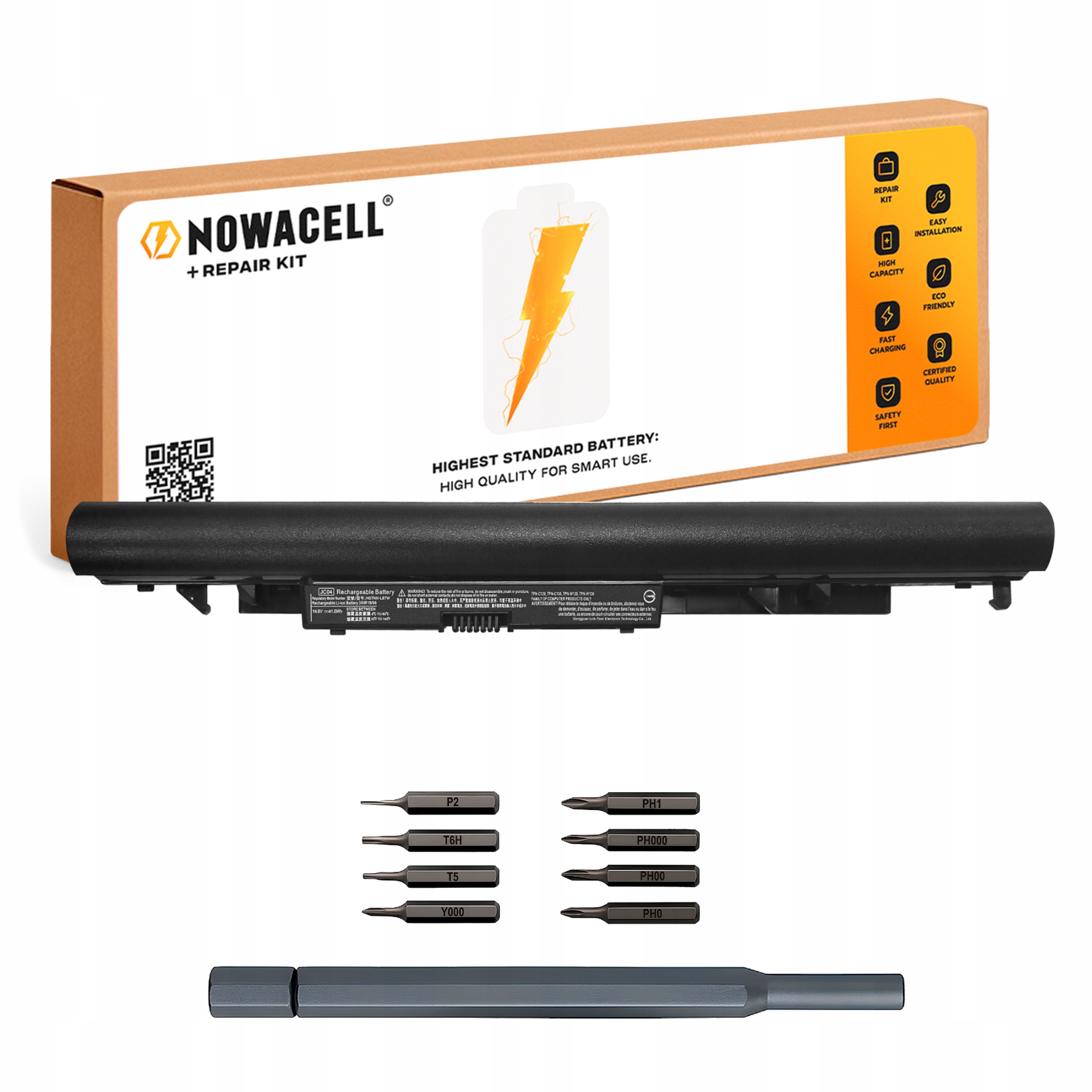 Bateria JC04 41.6Wh 14.6V do Hp Pavilion 15 bs bw 17 bs 250 G6 HSTNN-LB7W