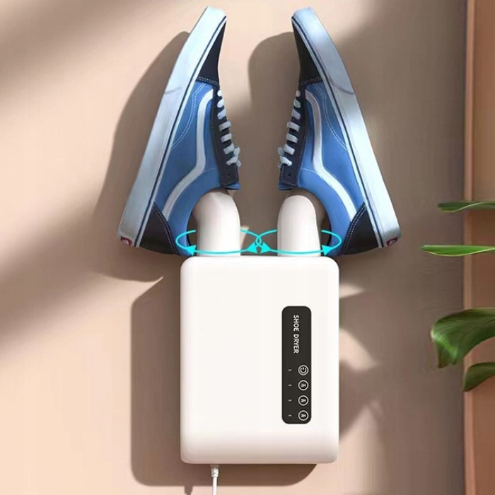 SUSZARKA DO BUTÓW RĘKAWICZEK ELEKTRYCZNA NAŚCIENNA Z INTELIGENTNYM TIMEREM Kolor dominujący biały