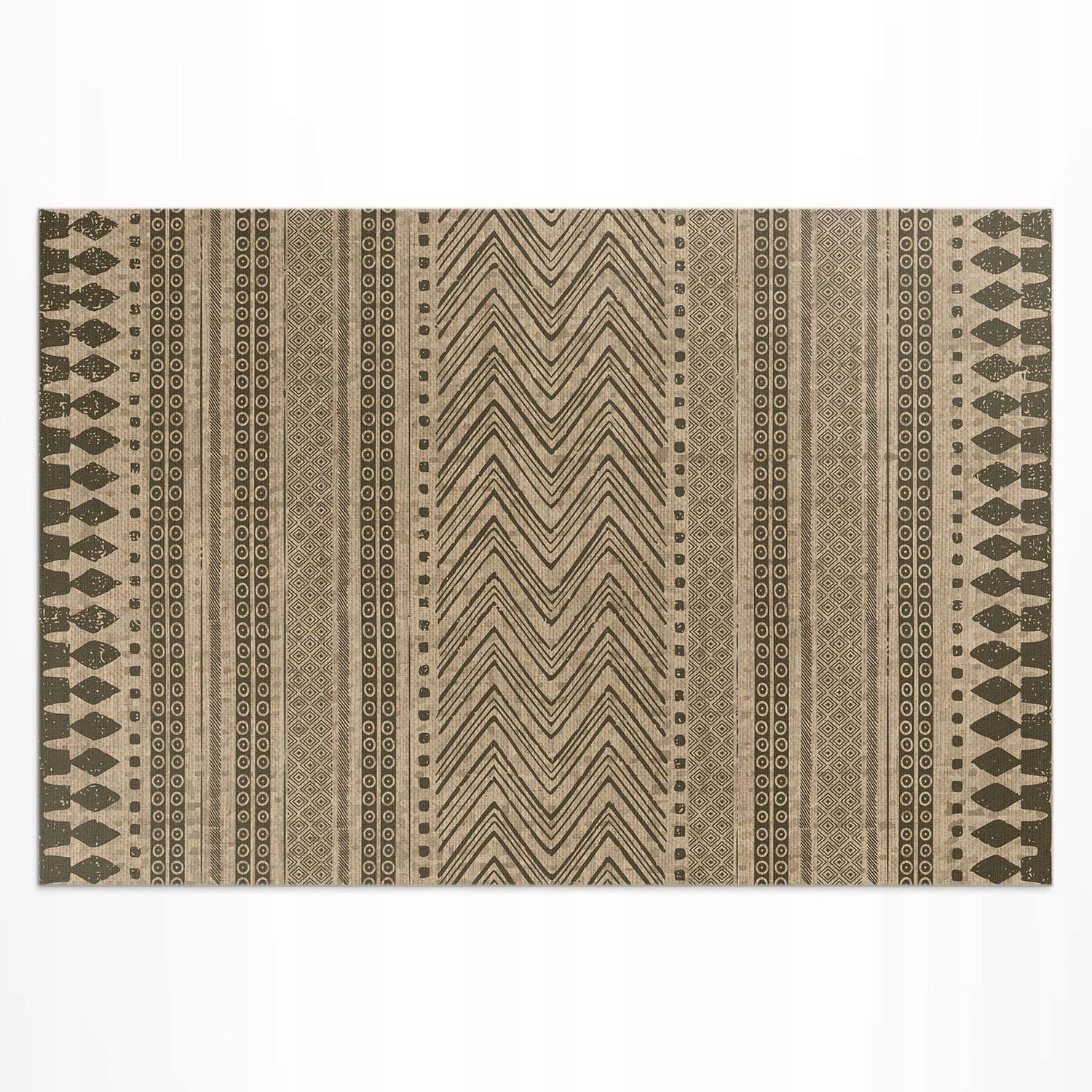 Terasový vinylový koberec Outdoor Blesky a línie imitácia tkaniny 140 x 210 cm