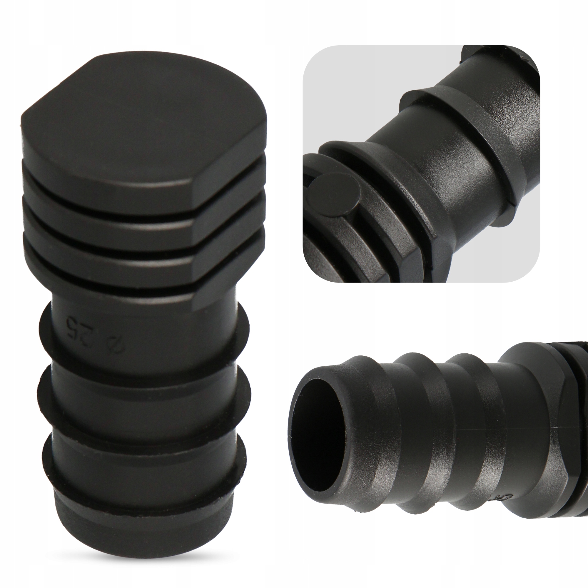 ZAŚLEPKA PE 25 MM WCISKANA WTYK KOREK ZATYCZKA WĘŻA RURY LINII KROPLUJĄCEJ Marka TRCR