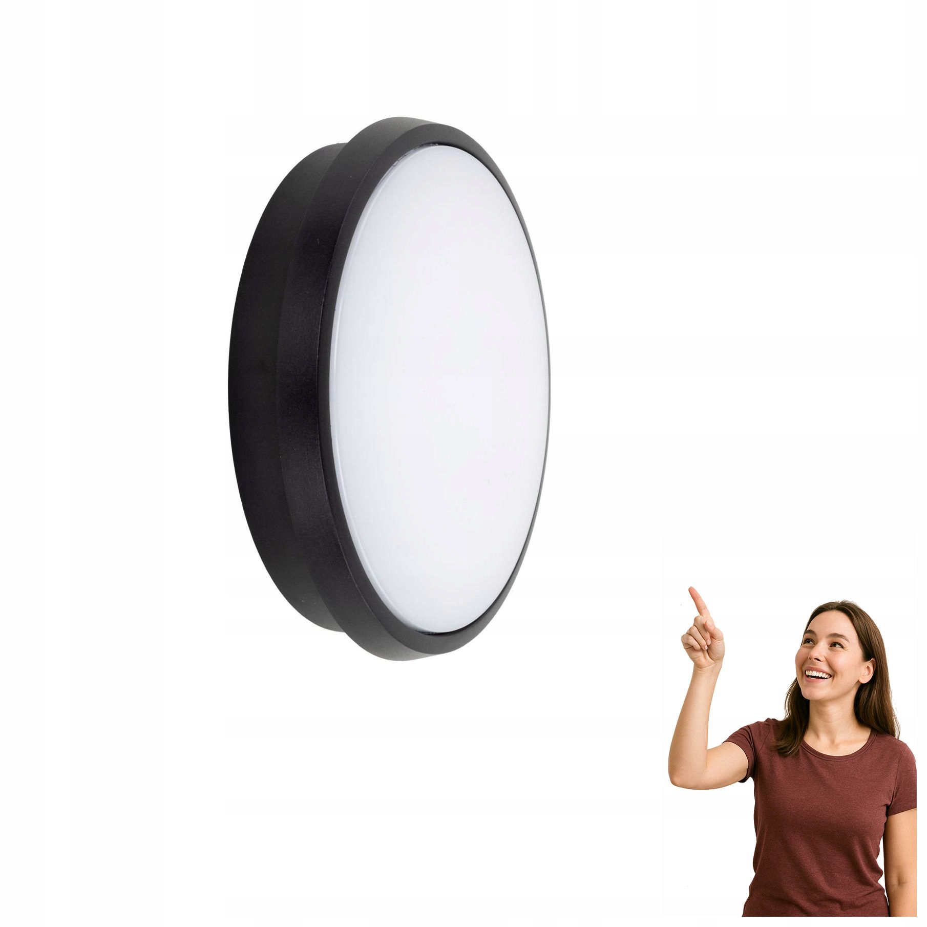 Vonkajšie Led stropné svietidlo 18W IP54 Sferis Black 18187 Tk Lighting