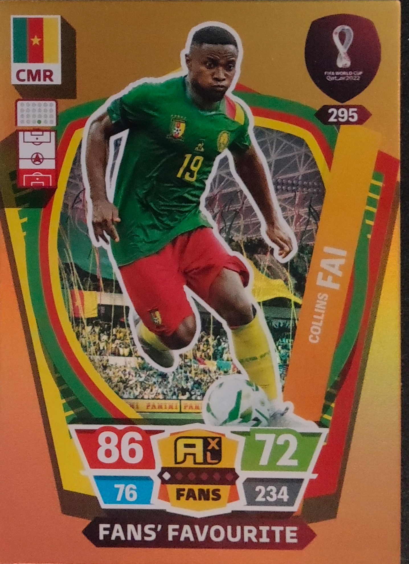 Panini World Cup Qatar 2022 Fans’ Favourite 295 Collins Fai Kamerun