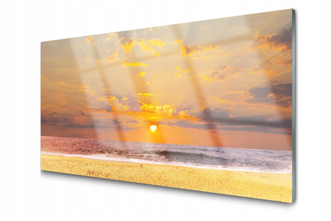 Skleněný panel Dlaždice Moře Pláž Slunce 120x60