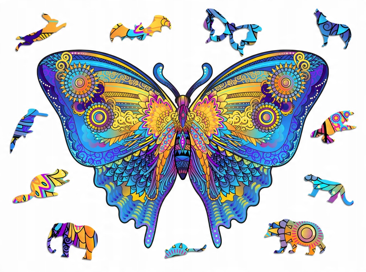 

Puzzle Drewniane Dla Dorosłych Premium Motyl L