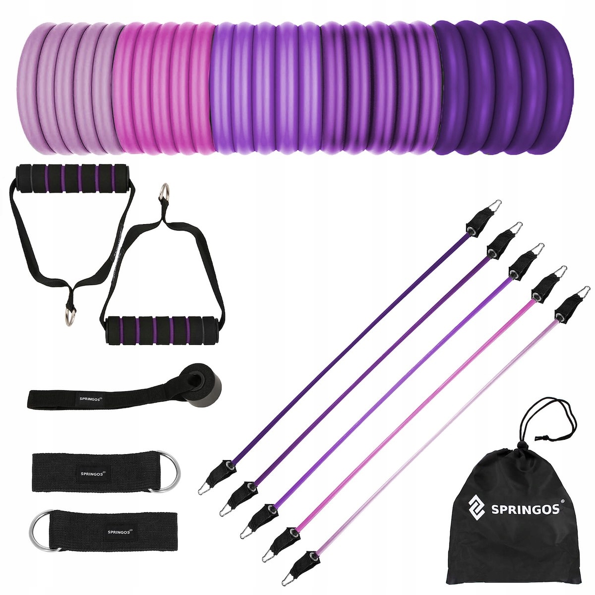 ZESTAW 5 GUM OPOROWYCH DO ĆWICZEŃ WORKOUT BANDS FITNESS WYSOKA JAKOŚĆ GUMY Stan opakowania oryginalne