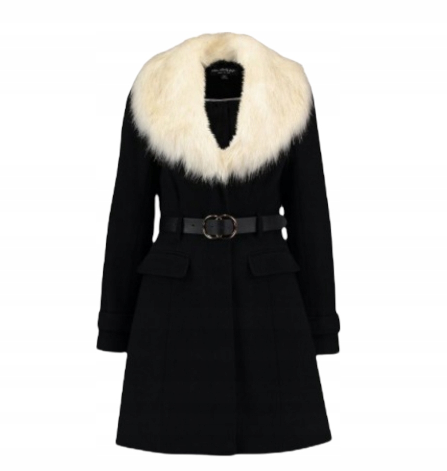 Damski płaszcz czarny Miss Selfridge rozm, 38