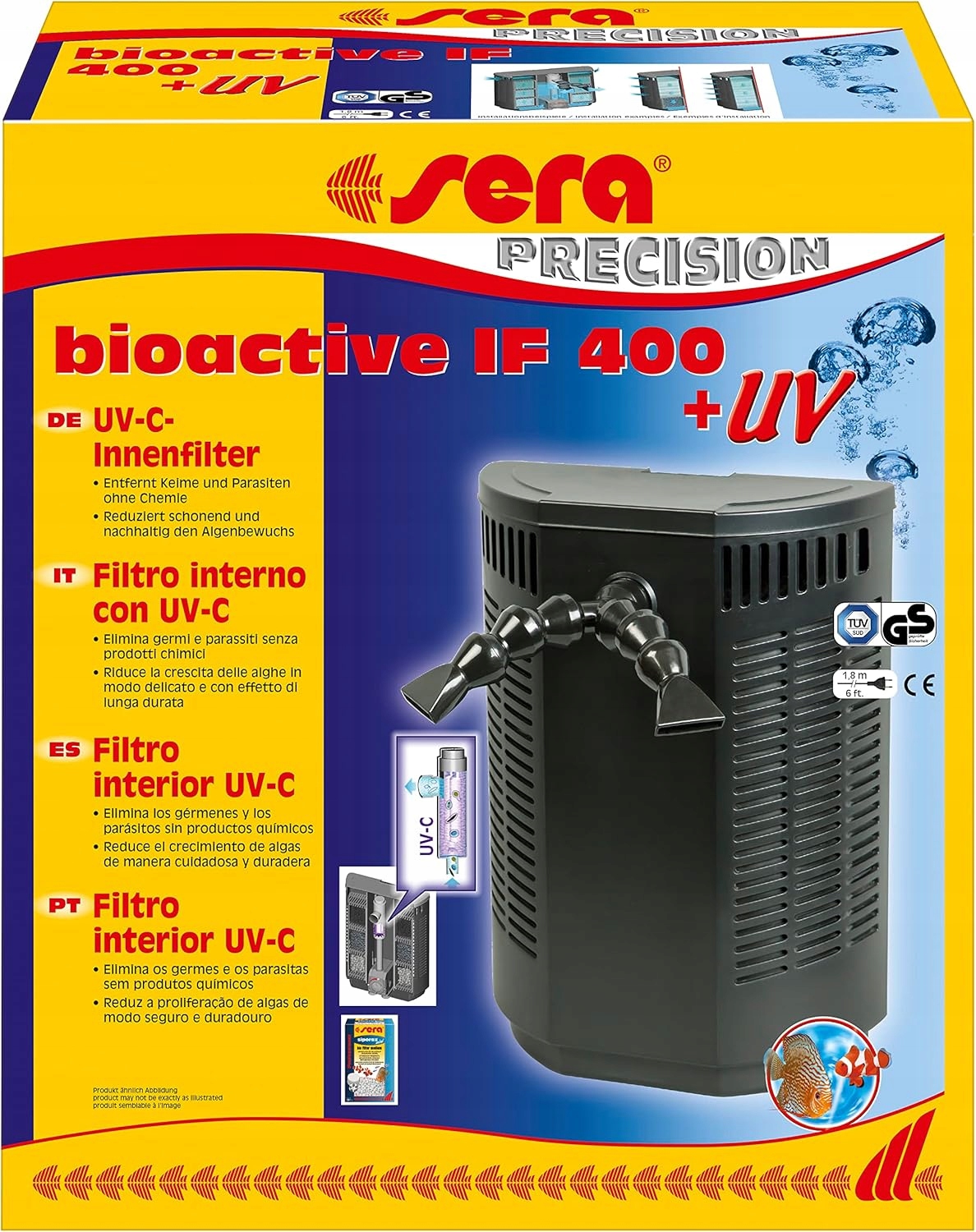 sera Bioactive If 400 Uv akvarijní filtr pro redukci zárodků řas na 400 l