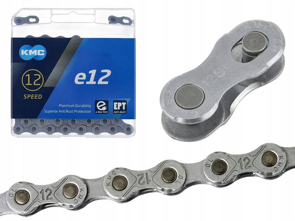Řetěz na kolo Kmc e12 E-Bike stříbrný