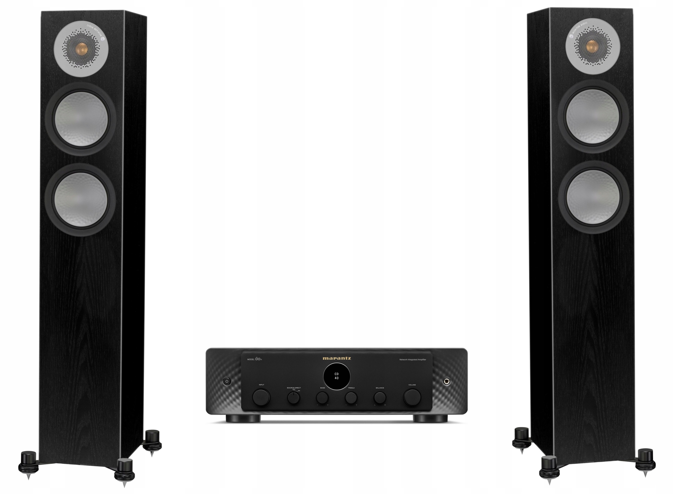Monitor Audio Silver 200 Black Oak Marantz Model 60N Melodický All-in-one