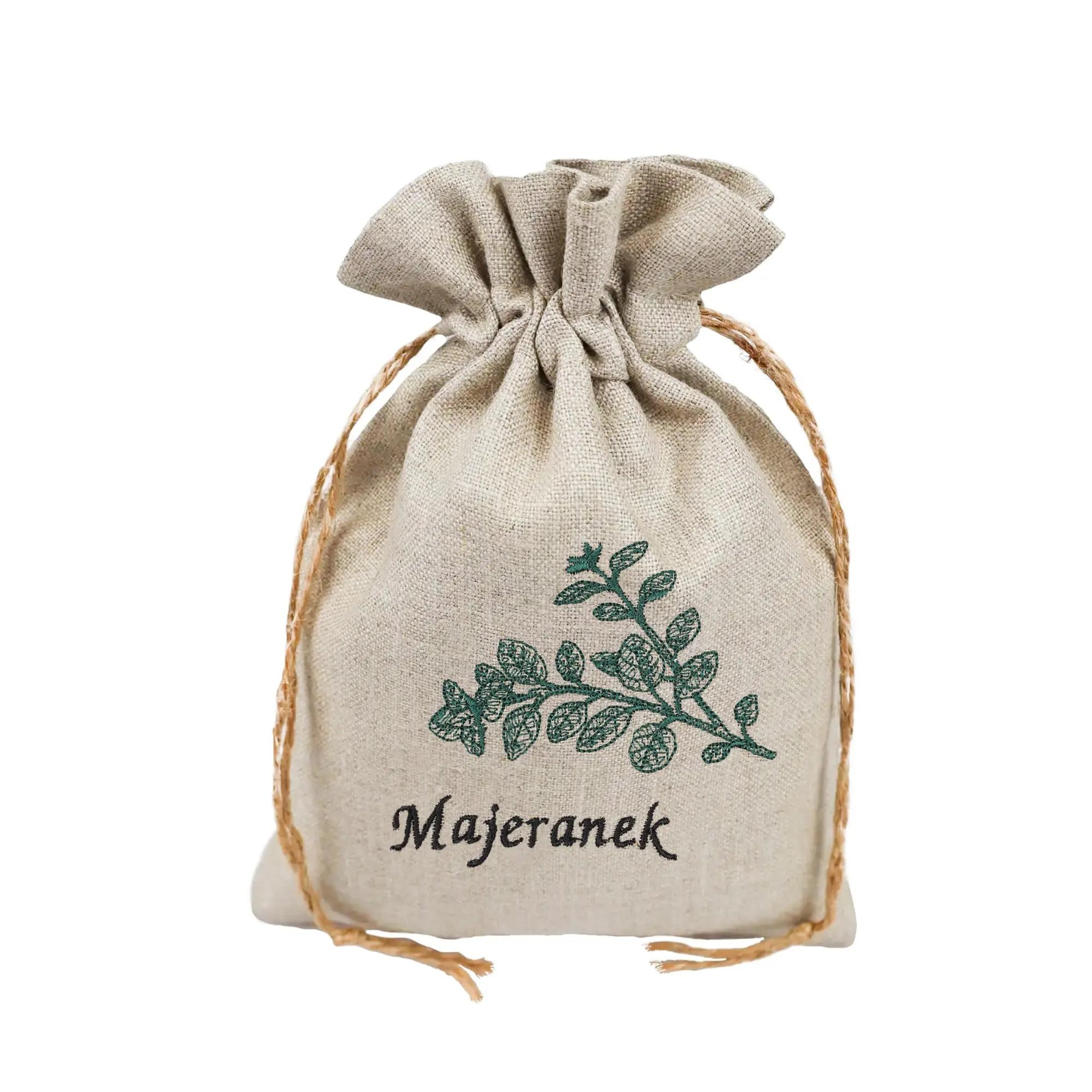 Woreczek na zioła - majeranek (lniany)