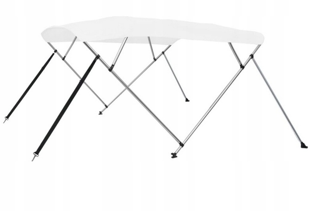 Daszek 4 Pałąki 243x170-183x137 pontonu łodzi bimini Kormoran biały