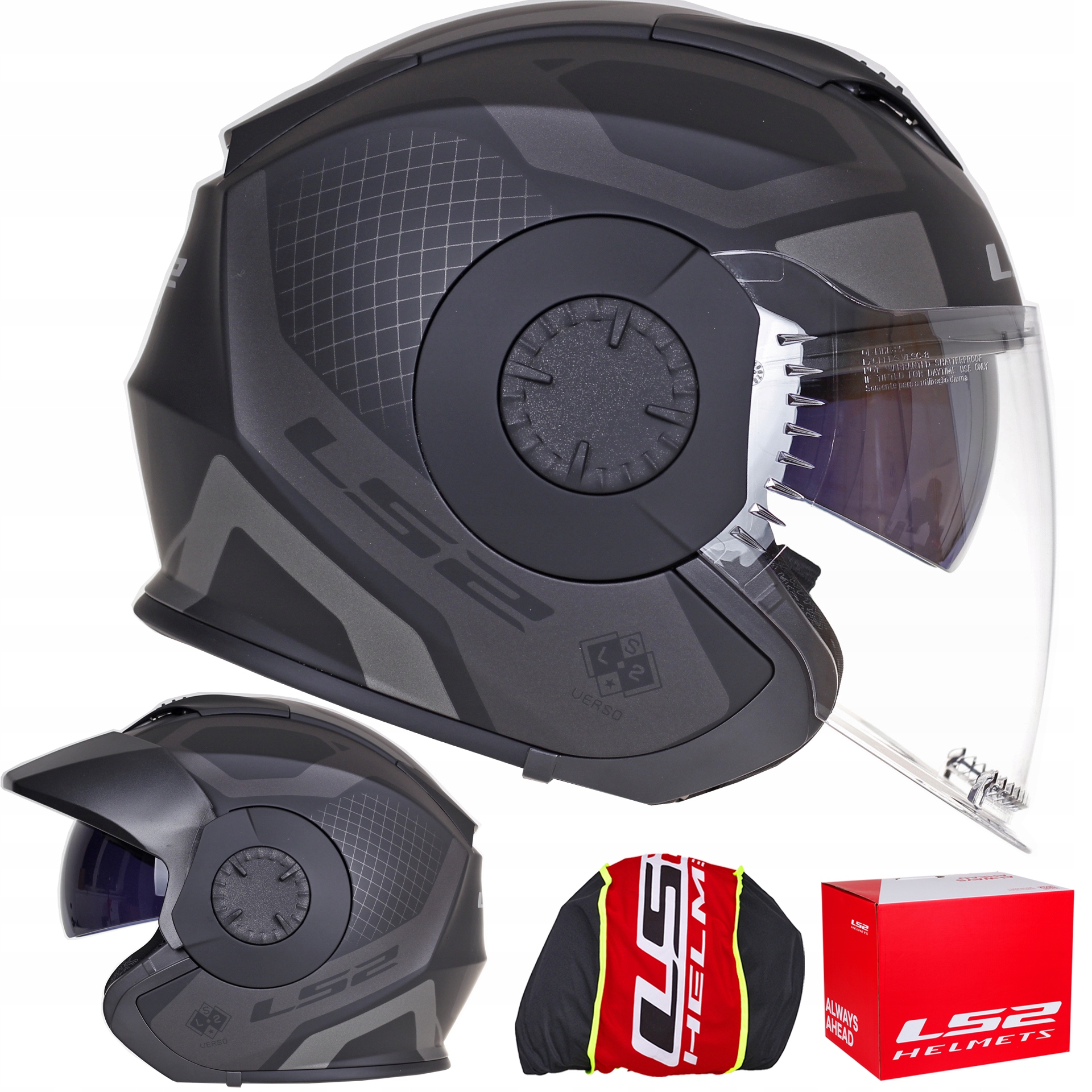

LS2 Verso Marker Titan OF570 Kask Otwarty +blenda