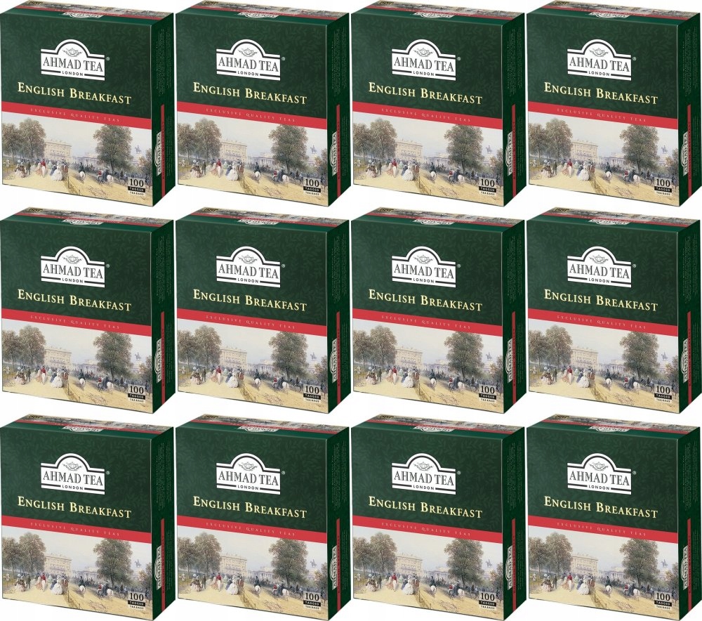 Herbata czarna English Breakfast Ahmad Tea 100 torebek x12
