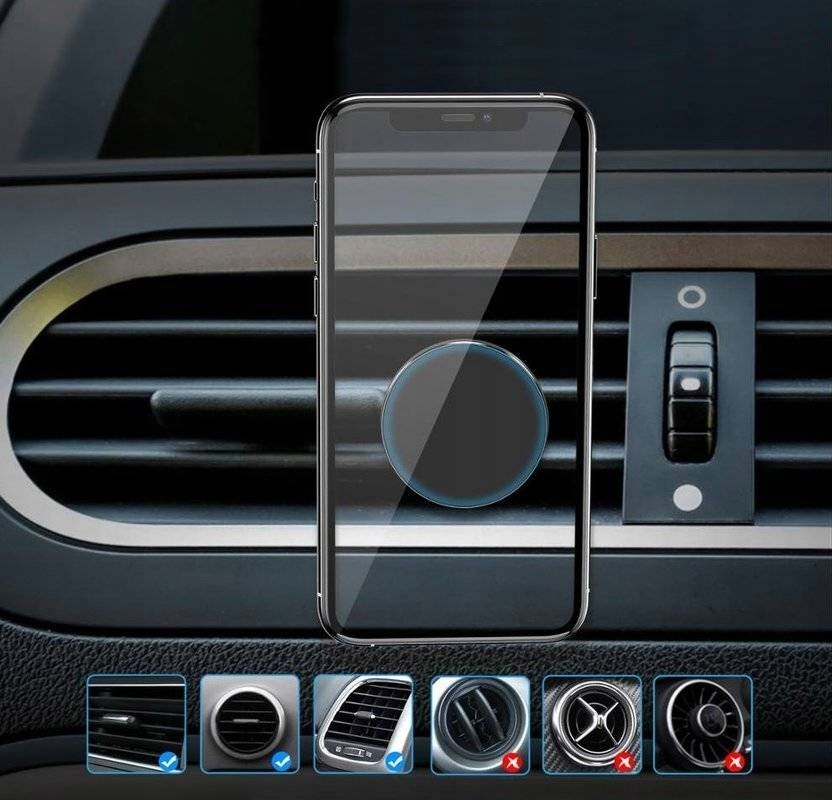 UCHWYT MAGNETYCZNY NA TELEFON DO AUTA NA KRATKE Rodzaj na kratkę nawiewu